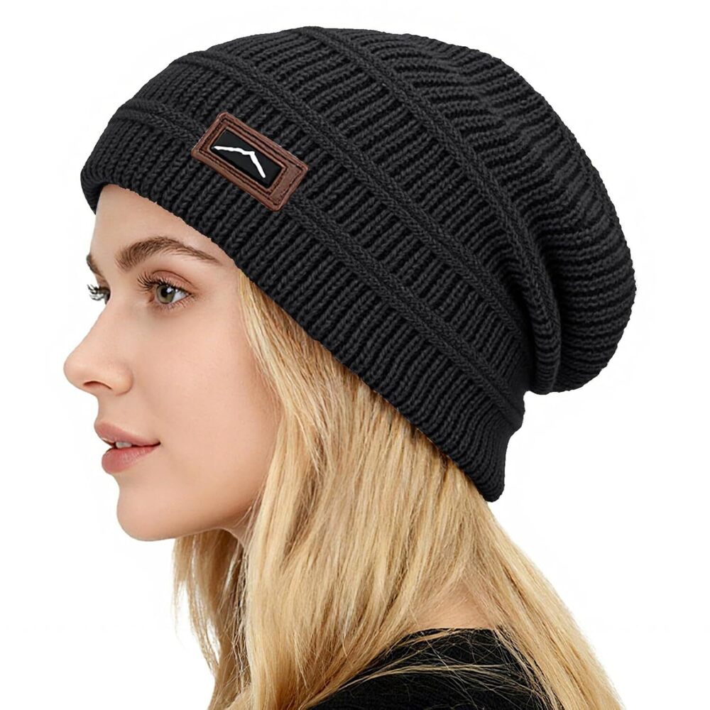 Slouchy Beanies Hats for Men Women Cable Knit Winter Hats Chunky Beanie